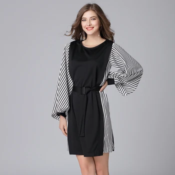 Spring 2019 Dress Sexy Fashion Striped Full O Neck Large Size Women Lantern Sleeve Night Club Body con Party Dresses Wholesale
Spring 2019 Dress Sexy Fashion Striped Full O Neck Large Size Women Lantern Sleeve Night Club Body con Party Dresses Wholesale