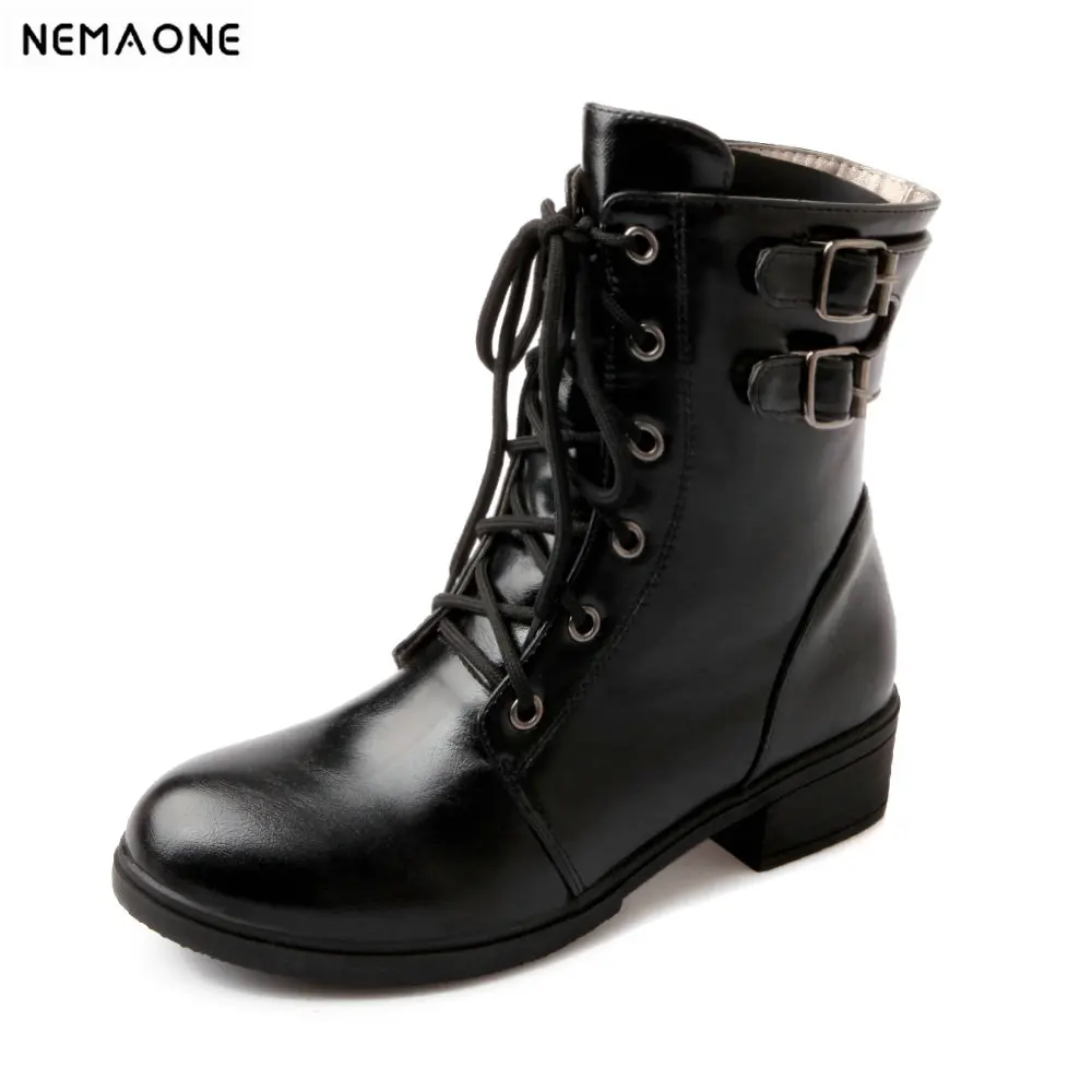 NEMAONE 2019 New ankle boots for women lace up platform women's boots fashion ladies autumn winter boots shoes woman
NEMAONE 2019 New ankle boots for women lace up platform women's boots fashion ladies autumn winter boots shoes woman