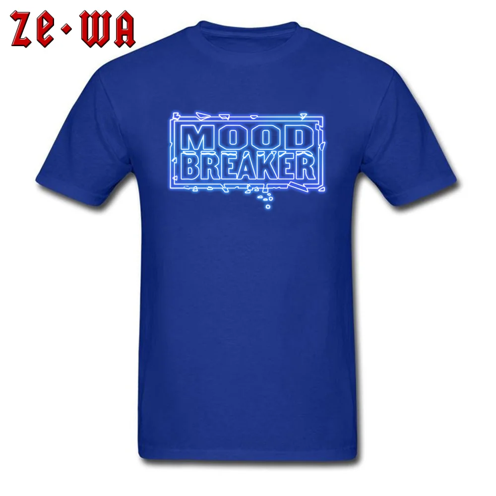 Hot Sale Mood Breaker Design Short Sleeve T Shirts Thanksgiving Day Crew Neck All Cotton Tops T Shirt for Men Tshirts Design Mood Breaker blue