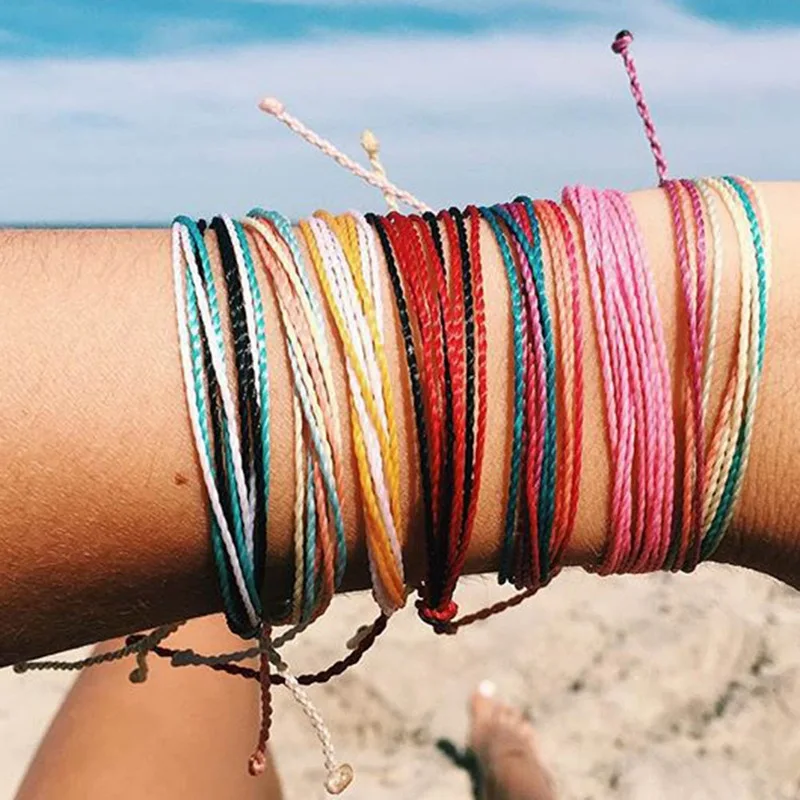 New6pcs/lot Boho Beach Surf Bracelets Handmade Multilayer Weave Woven Friendship Bracelet Wax String Waterproof BraceletsBangles
New6pcs/lot Boho Beach Surf Bracelets Handmade Multilayer Weave Woven Friendship Bracelet Wax String Waterproof BraceletsBangles