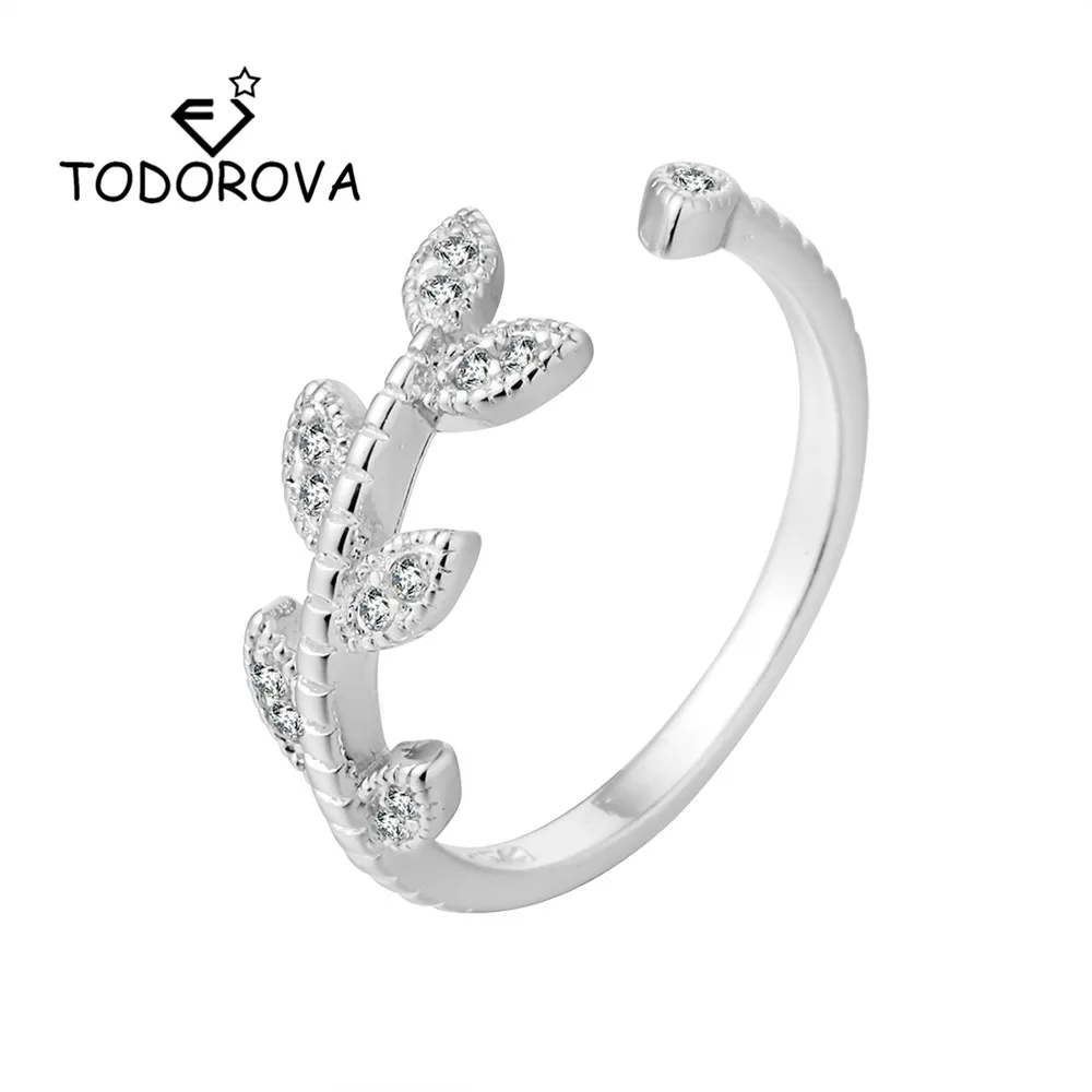 Todorova Silver Engagement Ring Female Crystal Zircon Leaf Adjustable Ladies Wedding Rings for Women Accessories Jewelry
Todorova Silver Engagement Ring Female Crystal Zircon Leaf Adjustable Ladies Wedding Rings for Women Accessories Jewelry