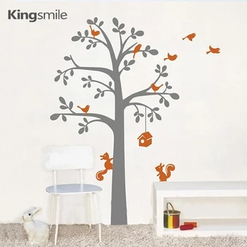 Modern Tree Forest Squirrels Birds Nursery Tree Wall Stickers Vinyl Wall Art Decals Sticker for Kids Baby Rooms Poster Decor
Modern Tree Forest Squirrels Birds Nursery Tree Wall Stickers Vinyl Wall Art Decals Sticker for Kids Baby Rooms Poster Decor