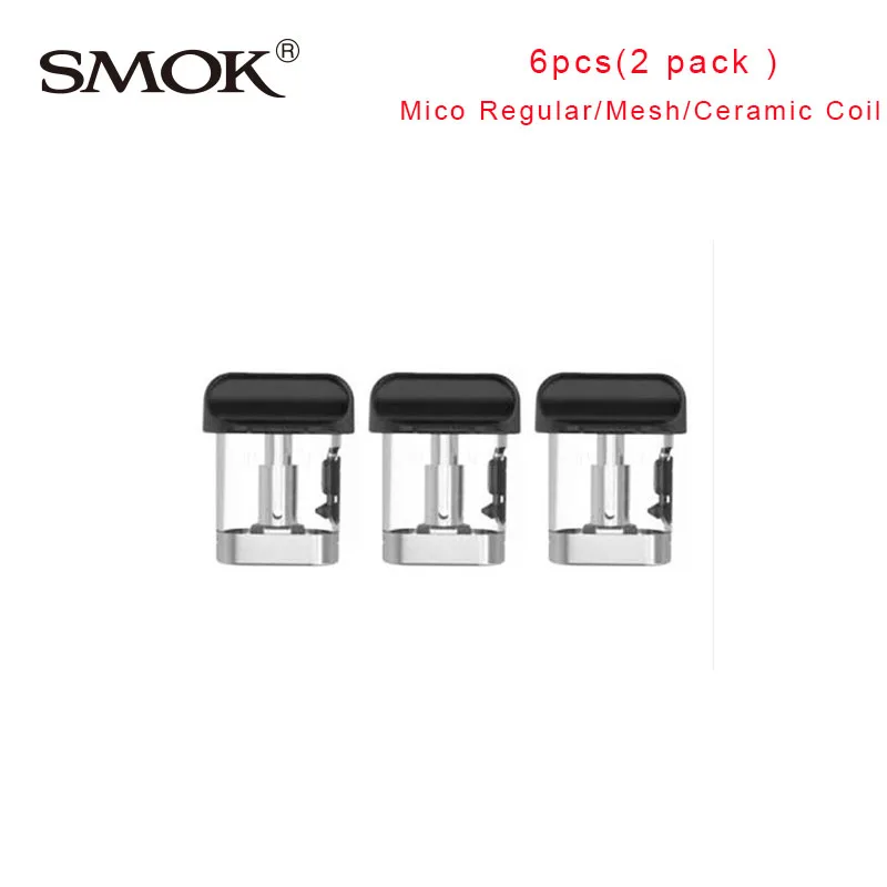 6PCS/lot Smok Mico Pod 1.7ml Capacity 1.0ohm 0.8ohm 1.4ohm Regular Mesh Ceramic Resistance Coil Head For Smok Mico Kit
6PCS/lot Smok Mico Pod 1.7ml Capacity 1.0ohm 0.8ohm 1.4ohm Regular Mesh Ceramic Resistance Coil Head For Smok Mico Kit