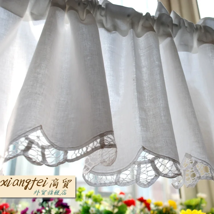 Free shipping Pastoral lace rustic embroidery coffee kitchen curtains semi-shade translucidus head curtain W 180cm * H 40cm
Free shipping Pastoral lace rustic embroidery coffee kitchen curtains semi-shade translucidus head curtain W 180cm * H 40cm