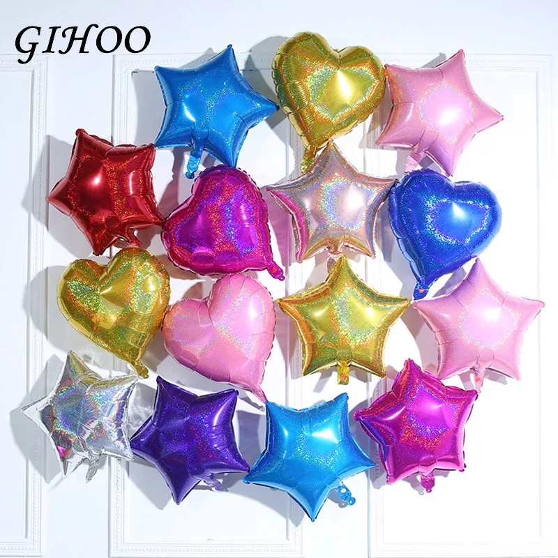 10pcs18inch Laser Metallic Helium Foil Balloons Star Heart Wedding Event Party Baby Shower Happy Birthday Party Decorations Kids
10pcs18inch Laser Metallic Helium Foil Balloons Star Heart Wedding Event Party Baby Shower Happy Birthday Party Decorations Kids