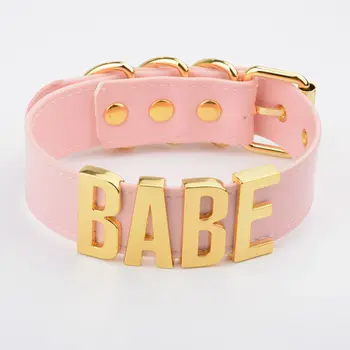 Handmade Customised Pink Letter Choker BABE Name Collar Personalised Cute Lolita Necklace for Women Girls
Handmade Customised Pink Letter Choker BABE Name Collar Personalised Cute Lolita Necklace for Women Girls