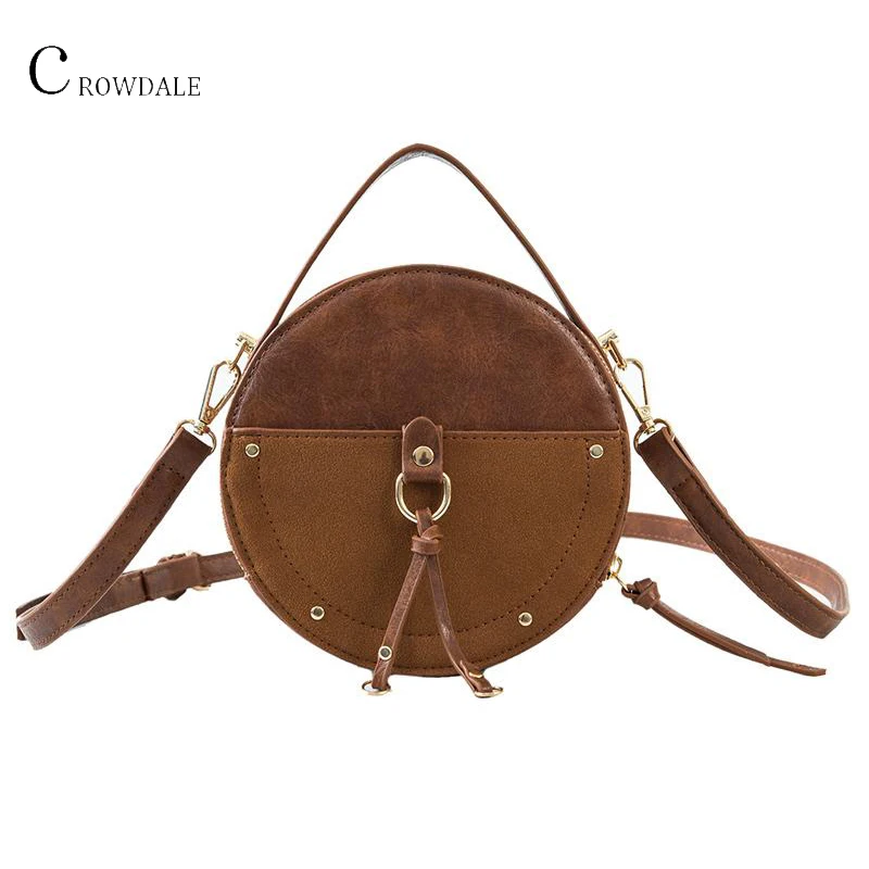 CROWDALE Shoulder Bags Vintage Scrub Leather Round Designer Crossbody Bag For Women PU Leather Ladies Small Handbags Mini Bag
CROWDALE Shoulder Bags Vintage Scrub Leather Round Designer Crossbody Bag For Women PU Leather Ladies Small Handbags Mini Bag