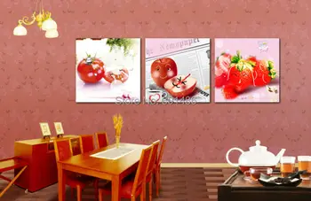 3 Piece Hot Sell Modern Wall Painting Fruits Tomoto &Apple & Strawberry Print On Canvas for Kitchen wall decor
3 Piece Hot Sell Modern Wall Painting Fruits Tomoto &Apple & Strawberry Print On Canvas for Kitchen wall decor
