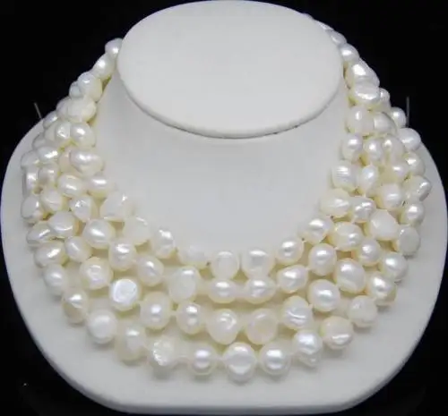 Free shipping hot sale Women Bridal Wedding Jewelry >>Hot Excellent 9-10mm White color Cultured Irregular pearl Necklace 46'' 
Free shipping hot sale Women Bridal Wedding Jewelry >>Hot Excellent 9-10mm White color Cultured Irregular pearl Necklace 46''