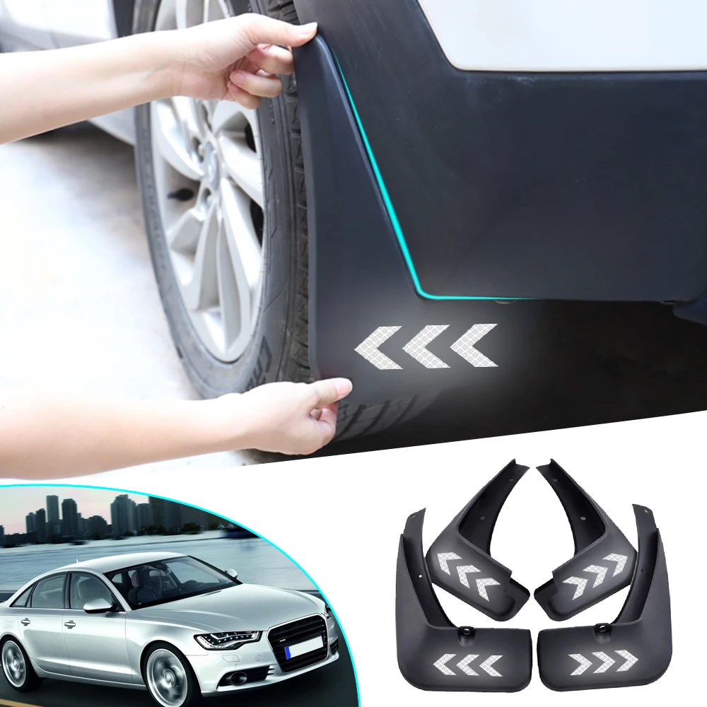 Car Mud Flaps Mudguards Splash Guards for Fender Safety Reflective Warning Mudflaps Accessories For Audi A6 Sedan 2011 2012-2016
Car Mud Flaps Mudguards Splash Guards for Fender Safety Reflective Warning Mudflaps Accessories For Audi A6 Sedan 2011 2012-2016