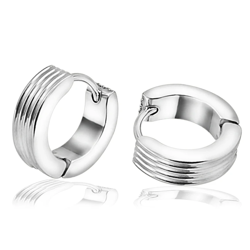 1 Pair Silver Color Plated Hoop Earrings Surgical Steel Piercing Earring Women Circle Earrings Aros Mujer Oreja
1 Pair Silver Color Plated Hoop Earrings Surgical Steel Piercing Earring Women Circle Earrings Aros Mujer Oreja