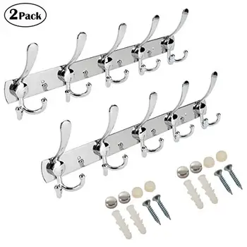Wall Mount Coat Hook, 2 Pack 15 Hooks Stainless Steel Coat Hangers Rack Robe Hat Clothes Hook Wall Coat Rack Hooks
Wall Mount Coat Hook, 2 Pack 15 Hooks Stainless Steel Coat Hangers Rack Robe Hat Clothes Hook Wall Coat Rack Hooks