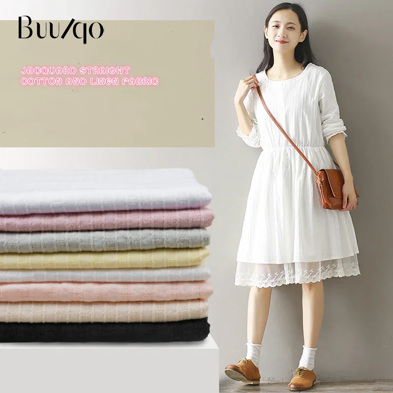 Cotton and linen clothing fabric jacquard straight cotton shirt clothing cloth spring and summer white dress solid color fabric
Cotton and linen clothing fabric jacquard straight cotton shirt clothing cloth spring and summer white dress solid color fabric