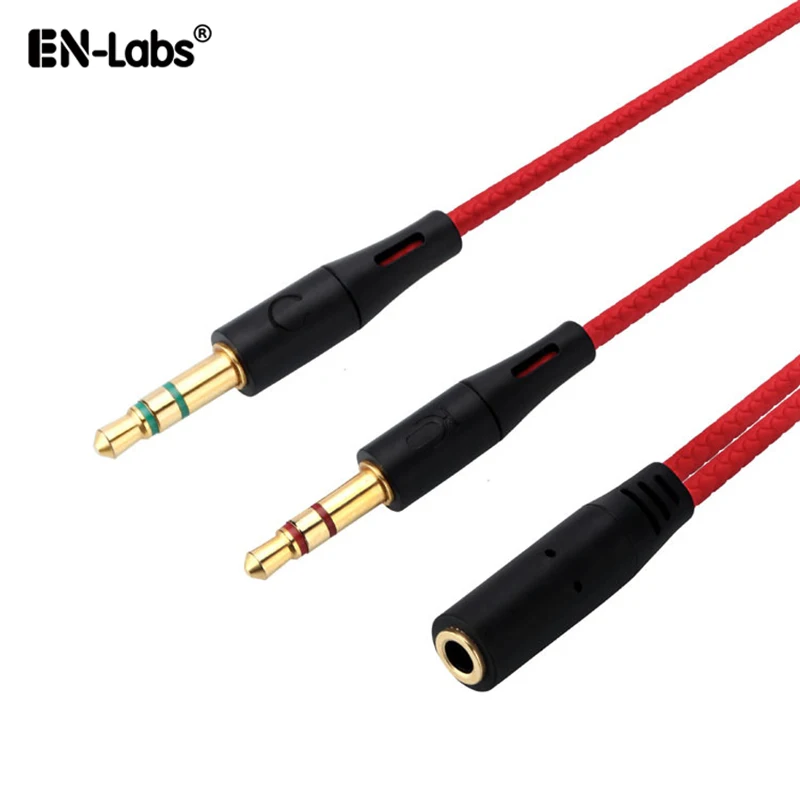Braided 3.5mm 4 Position to 2 x 3 Position 3.5mm Headphone Mic Audio Y Splitter Adapter Cable - 3.5mm Smartphone Headset to PC
Braided 3.5mm 4 Position to 2 x 3 Position 3.5mm Headphone Mic Audio Y Splitter Adapter Cable - 3.5mm Smartphone Headset to PC