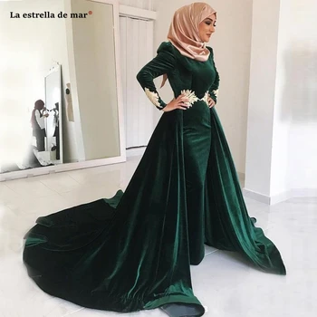 2019 Dark Green Muslim Velvet Evening Dresses Long Sleeves Lace Islamic Dubai Saudi Arabic Long Evening Gown Prom Dress
2019 Dark Green Muslim Velvet Evening Dresses Long Sleeves Lace Islamic Dubai Saudi Arabic Long Evening Gown Prom Dress