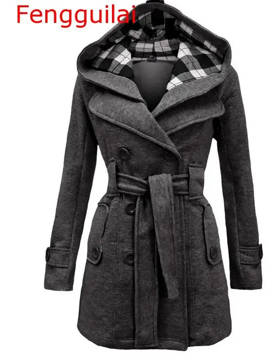 Fengguilai Women Jacket 2019 Autumn Winter Elegant Vintage Office Lady Women Overcoats Slim Plain Belt Gray Female Coats Hooded
Fengguilai Women Jacket 2019 Autumn Winter Elegant Vintage Office Lady Women Overcoats Slim Plain Belt Gray Female Coats Hooded