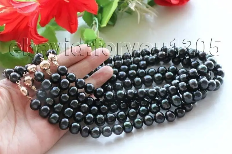 >>>>>Wholesale 5pieces 17" Genuine Natural 11mm Black Round pearl Necklace #f1890!
>>>>>Wholesale 5pieces 17" Genuine Natural 11mm Black Round pearl Necklace #f1890!