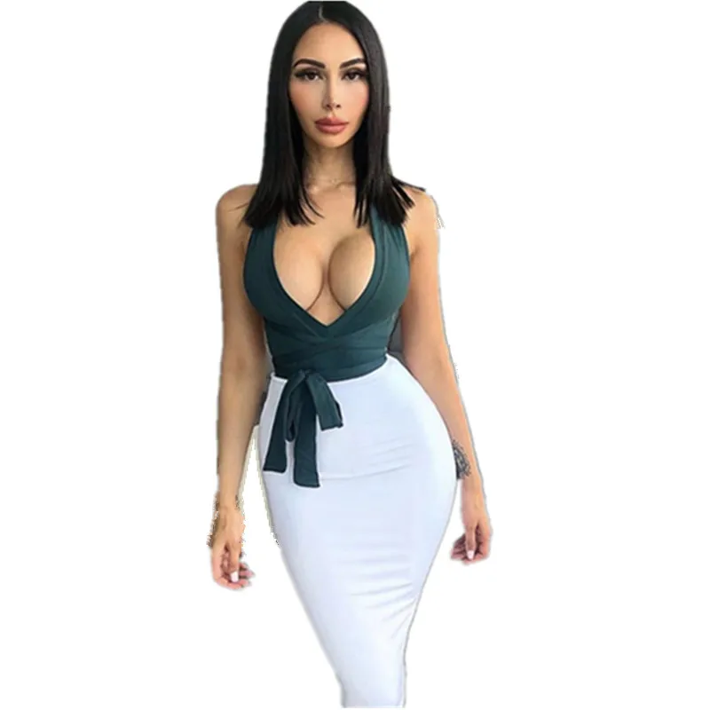 Free shipping 2019 new summer women's bodycon deep V-neck belt bandage dress sexy club dress Vestidos dress
Free shipping 2019 new summer women's bodycon deep V-neck belt bandage dress sexy club dress Vestidos dress