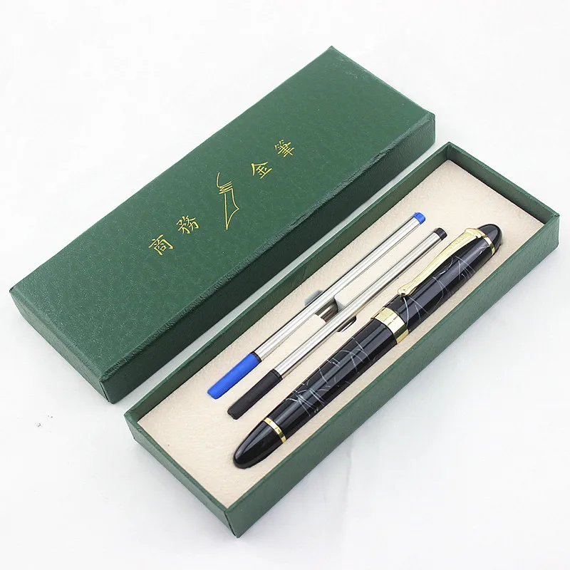 jinhao Metal Ballpoint Pen High-end Black and Gold 0.5mm Black Ink Business Signature Pens with Gift Box Writing Stationery
jinhao Metal Ballpoint Pen High-end Black and Gold 0.5mm Black Ink Business Signature Pens with Gift Box Writing Stationery