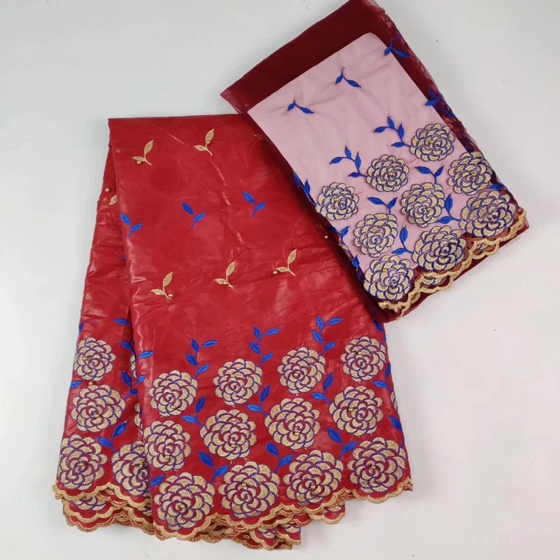 (5+2 yards /set) high quality African bazin lace fabric with flowers embroidery and beads plus French lace for party dress BLW12
(5+2 yards /set) high quality African bazin lace fabric with flowers embroidery and beads plus French lace for party dress BLW12