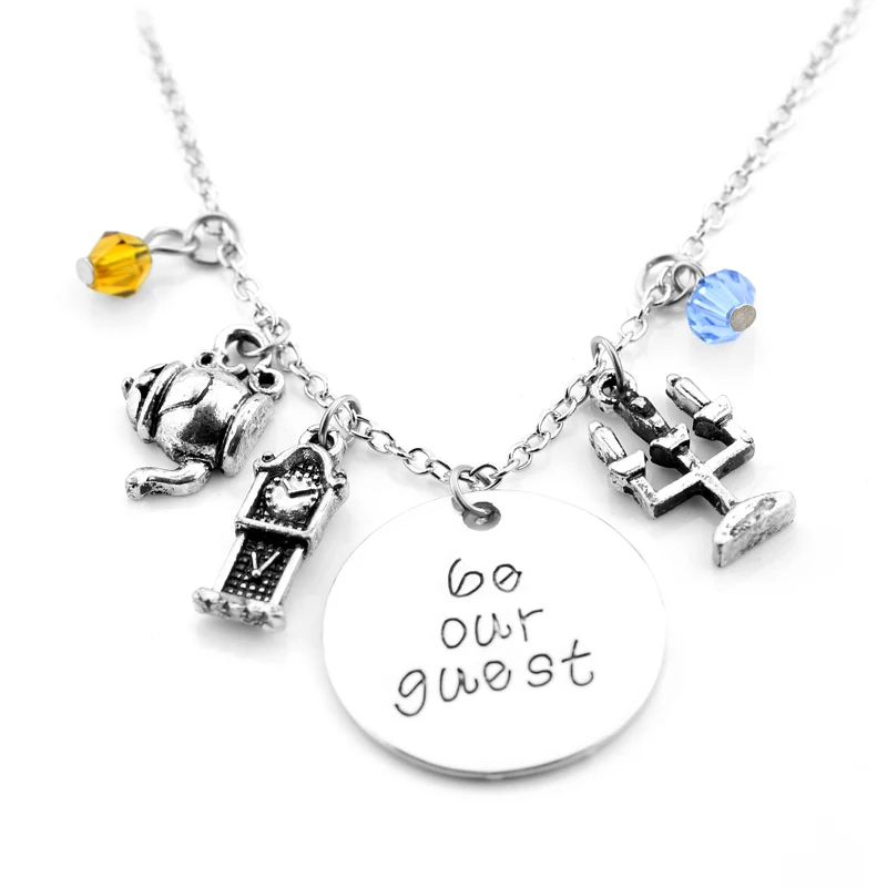 Beauty and the beast Be our guest Teapot Mug Mrs Minions candles stewards alarm clock crystal beads alloy necklace movie jewelry
Beauty and the beast Be our guest Teapot Mug Mrs Minions candles stewards alarm clock crystal beads alloy necklace movie jewelry