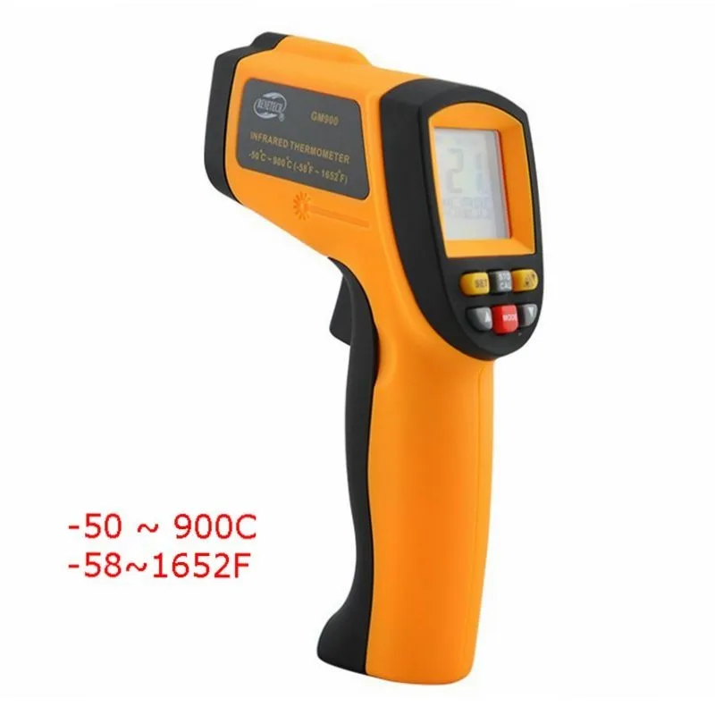 GM900 IR Infrared Thermometer Digital Temperature Meter -50~900C -58~1652F Pyrometer 0.1~1EM Celsius
GM900 IR Infrared Thermometer Digital Temperature Meter -50~900C -58~1652F Pyrometer 0.1~1EM Celsius
