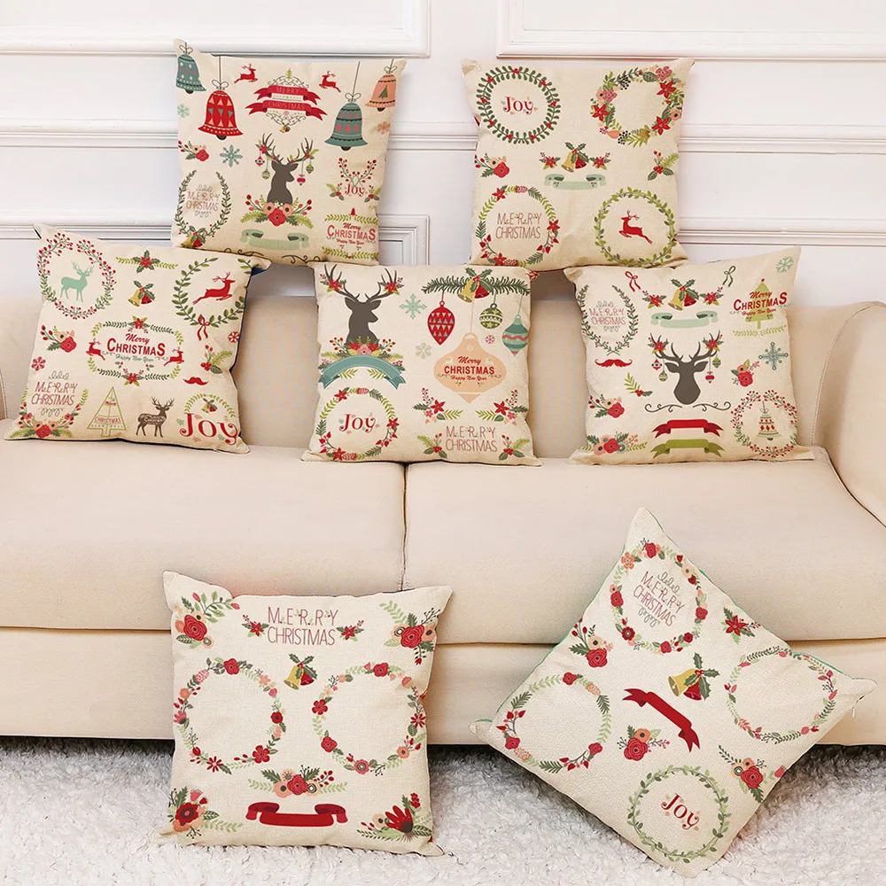 Merry Christmas Cushion Cover Decorative Pillows Cover For Sofa Seat Square Soft Throw Pillow Case 45x45cm Home Decor
Merry Christmas Cushion Cover Decorative Pillows Cover For Sofa Seat Square Soft Throw Pillow Case 45x45cm Home Decor
