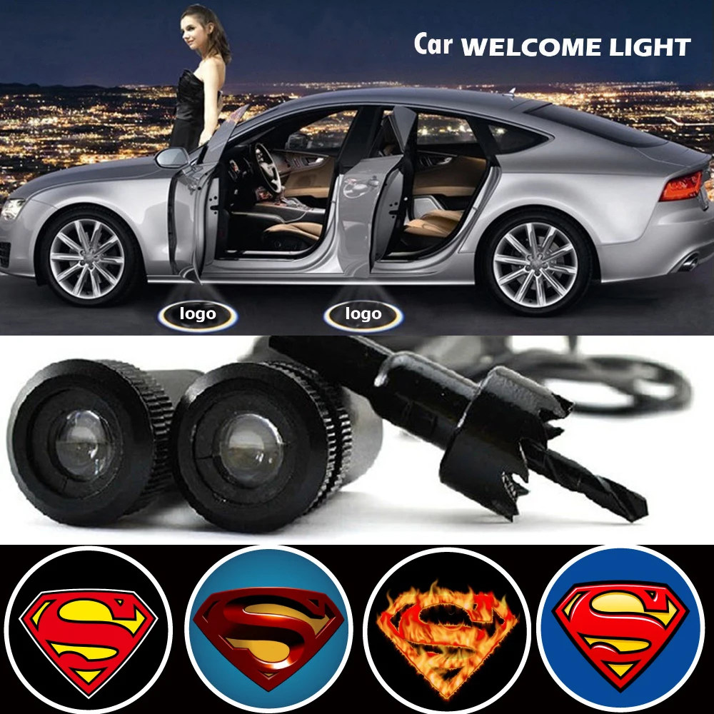 2 X Car Door Light Laser Welcome Ghost Shadow Projector Super Man Logo Light for Honda Fit Volkswagen Skoda Polo Renault Bmw Kia
2 X Car Door Light Laser Welcome Ghost Shadow Projector Super Man Logo Light for Honda Fit Volkswagen Skoda Polo Renault Bmw Kia