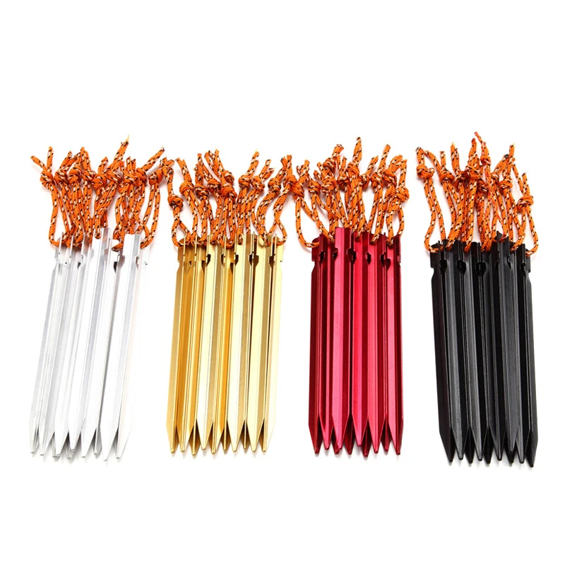 Aluminum Professional Tent Stake Ultralight Tent Tri Nails Peg Outdoor Camping For Tent 4 Colors 18cm
Aluminum Professional Tent Stake Ultralight Tent Tri Nails Peg Outdoor Camping For Tent 4 Colors 18cm