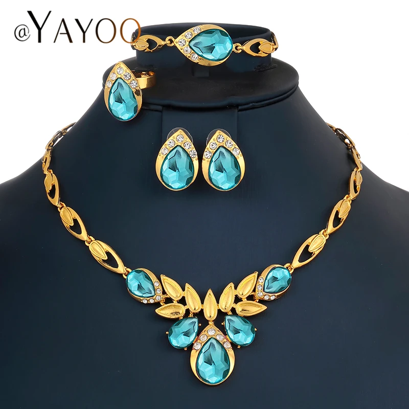 AYAYOO Jewelry Sets Elegant Wedding African Beads Jewelry Set For Women Water Drop Crystal Jewelry Sets Bridal Jewelery Costume
AYAYOO Jewelry Sets Elegant Wedding African Beads Jewelry Set For Women Water Drop Crystal Jewelry Sets Bridal Jewelery Costume
