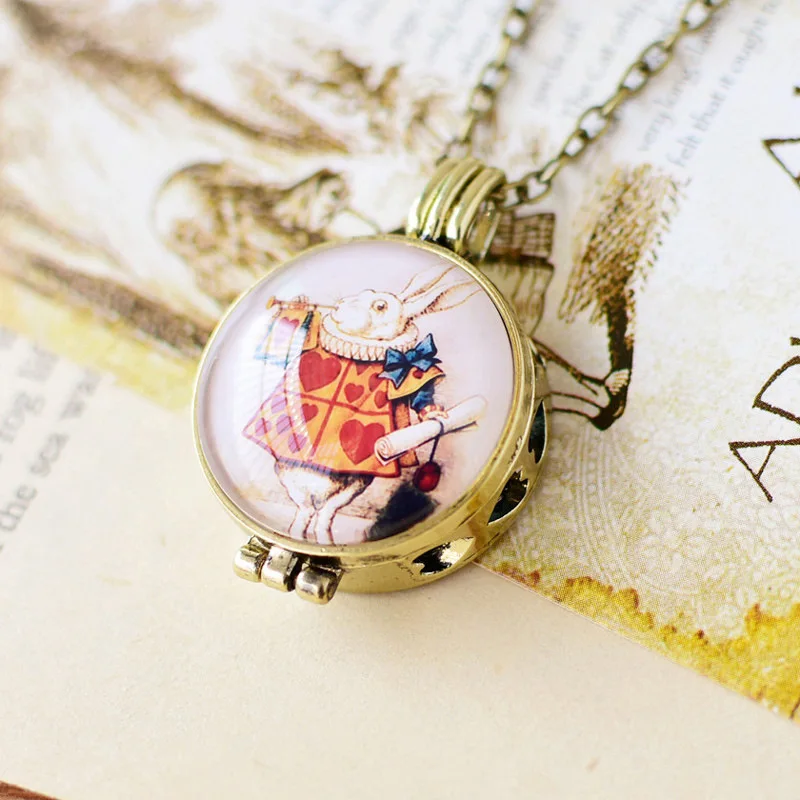 Kids Girls Special Gifts Essential Oil Diffuser Necklace Alice In Wonderland Mr The White Rabbit Glass Pendant Necklace
Kids Girls Special Gifts Essential Oil Diffuser Necklace Alice In Wonderland Mr The White Rabbit Glass Pendant Necklace