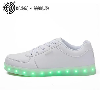 Quality USB Colorful Glowing Led Shoes Leather Women Trainers Casual Flats With Lights Up Luminous Female Shoes Plus Size 35-46
Quality USB Colorful Glowing Led Shoes Leather Women Trainers Casual Flats With Lights Up Luminous Female Shoes Plus Size 35-46