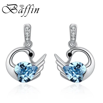 BAFFIN New Swan Stud Earrings Crystals From Swarovski Silver Color Piercing For Women Girls Cute Chic Jewelry Christmas Gifts
BAFFIN New Swan Stud Earrings Crystals From Swarovski Silver Color Piercing For Women Girls Cute Chic Jewelry Christmas Gifts