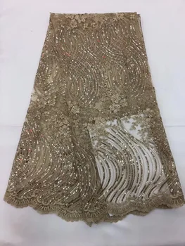 African French gold line sequins lace embroidery French lace fabric Wedding dress lace fabric sewing materials for women girl
African French gold line sequins lace embroidery French lace fabric Wedding dress lace fabric sewing materials for women girl