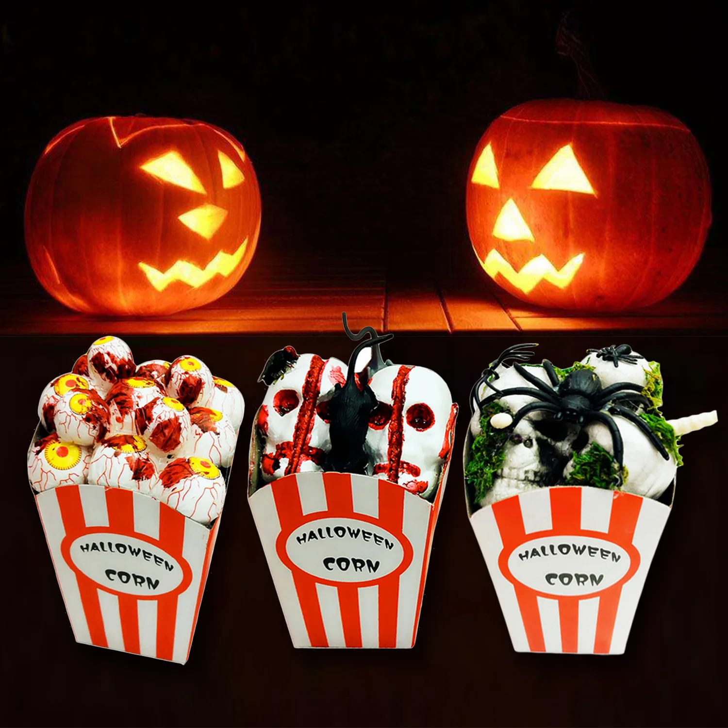 Behogar 3PCS Realistic Horror Scary Foam Eyeball Skeleton Head Spider Popcorn Decoration Props Toy for Halloween Party Haunted
Behogar 3PCS Realistic Horror Scary Foam Eyeball Skeleton Head Spider Popcorn Decoration Props Toy for Halloween Party Haunted