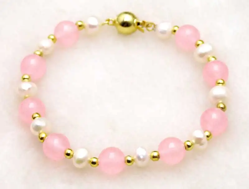 Qingmos 6-7mm White Natural Freshwater Pearl 7.5'' Bracelets for Women with 8mm Round Pink Beads-bra318 Free shipping
Qingmos 6-7mm White Natural Freshwater Pearl 7.5'' Bracelets for Women with 8mm Round Pink Beads-bra318 Free shipping