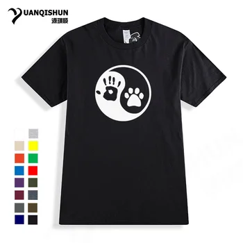 Dog or Cat Paw & Hand Print Tshirt Yin Yang Tai Chi Print T-shirt Fashion design Summer casual Tshirt 16 color cotton Unisex Tee
Dog or Cat Paw & Hand Print Tshirt Yin Yang Tai Chi Print T-shirt Fashion design Summer casual Tshirt 16 color cotton Unisex Tee