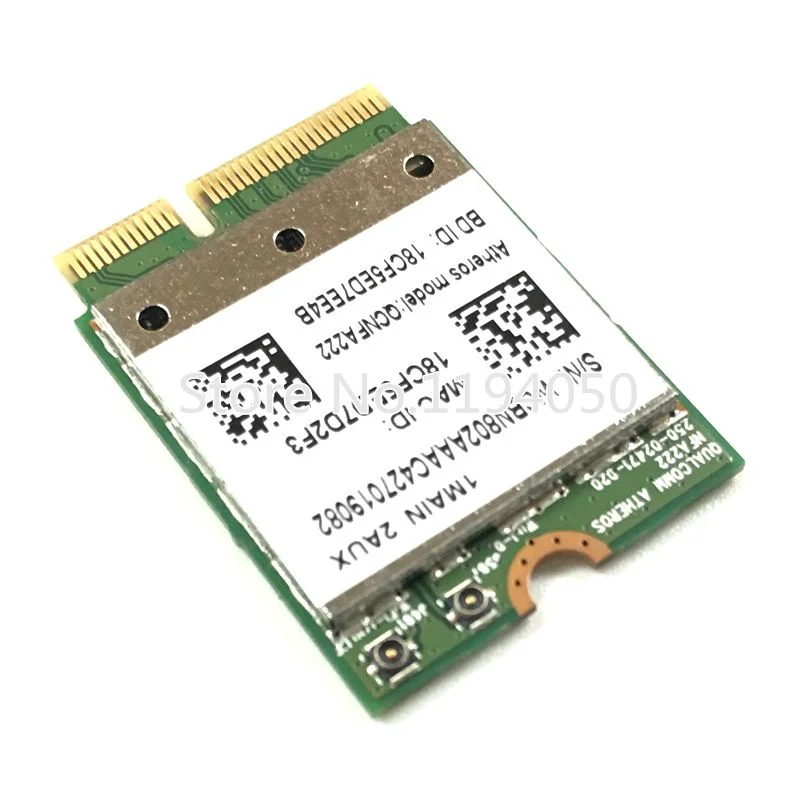 Atheros QCNFA222 AR5BWB222 802.11a/b/g/n Wireless WIFI Bluetooth Card 2.4GHz 5GHz WiFi + BT 4.0 NGFF Wlan
Atheros QCNFA222 AR5BWB222 802.11a/b/g/n Wireless WIFI Bluetooth Card 2.4GHz 5GHz WiFi + BT 4.0 NGFF Wlan