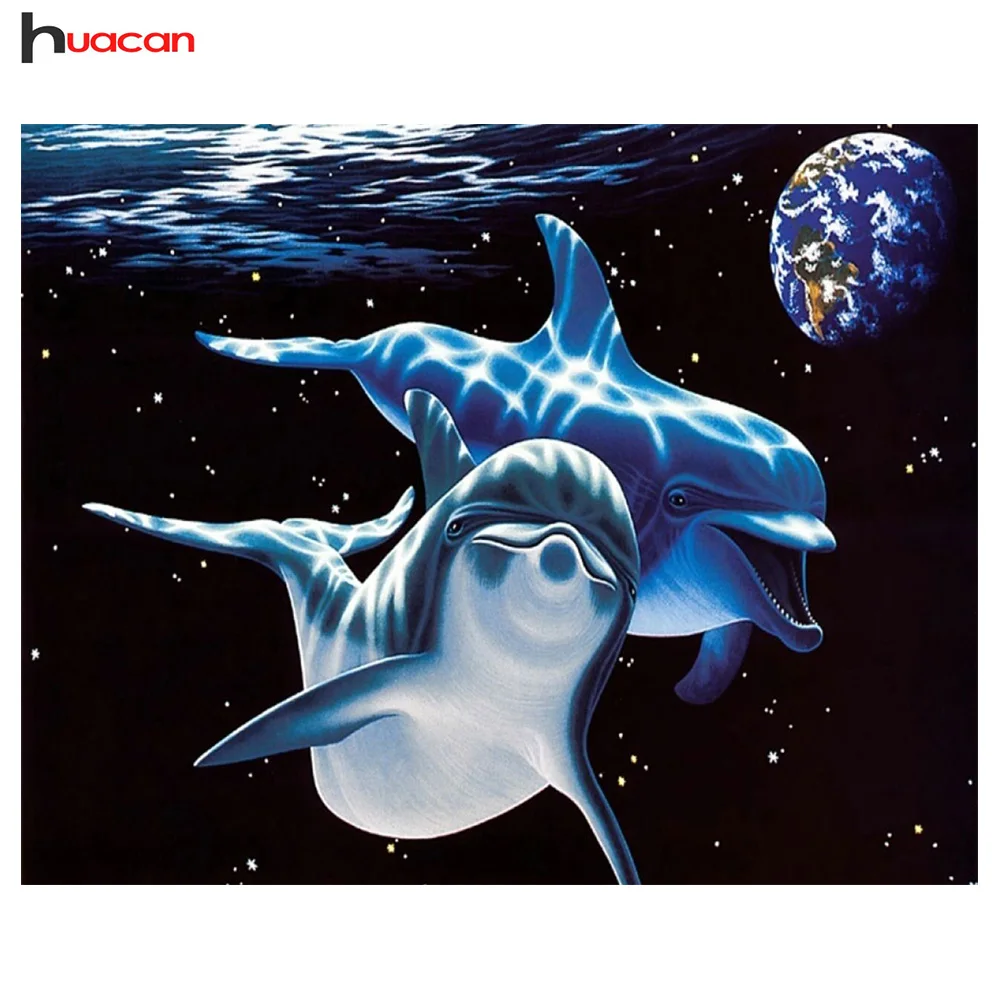 HUACAN Diamond Painting Dolphin Mosaic Rhinestone Diamond Embroidery Animal Crystal Full Round Home Decorative
HUACAN Diamond Painting Dolphin Mosaic Rhinestone Diamond Embroidery Animal Crystal Full Round Home Decorative