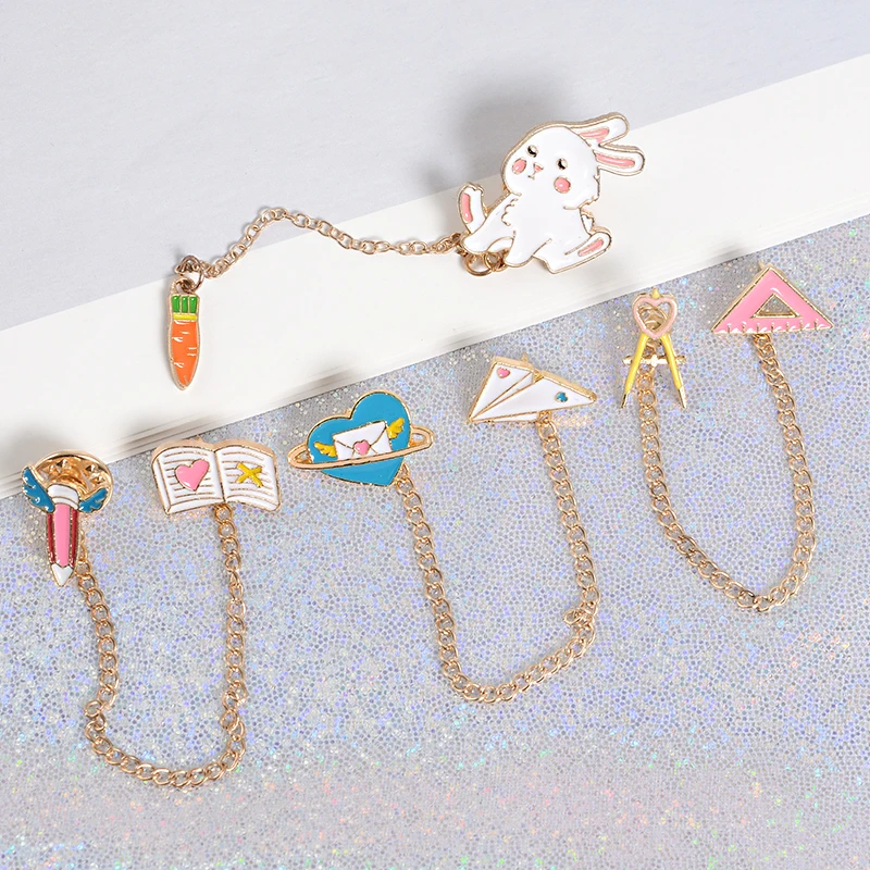 Daily Supplies Brooches Stationery Animal Planet Linked Chain Lapel Pins Gift for girls Brooches for Clothes Bags Backpacks
Daily Supplies Brooches Stationery Animal Planet Linked Chain Lapel Pins Gift for girls Brooches for Clothes Bags Backpacks