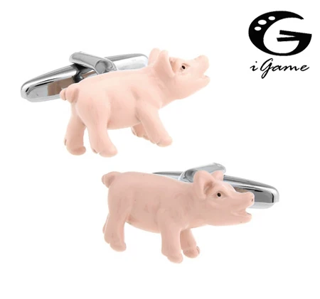 iGame Pig Cuff Links Pink Color Painting Brass Material Cute Animal Design Free Shipping
iGame Pig Cuff Links Pink Color Painting Brass Material Cute Animal Design Free Shipping
