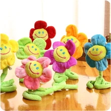10 pçs cortina acessórios decoração para casa bonito sorriso dos desenhos animados girassol brinquedos de pelúcia criativo natal presente do dia dos namorados(China)