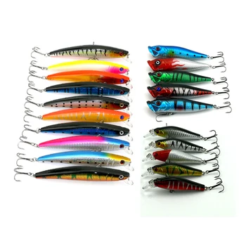 20pcs Fishing Lure Set Mixed Size Fishing Wobblers 15pcs Minnow 5pcs Popper Fishing Tackle 20 Colors
20pcs Fishing Lure Set Mixed Size Fishing Wobblers 15pcs Minnow 5pcs Popper Fishing Tackle 20 Colors