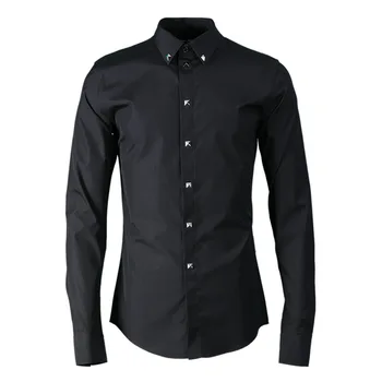 New Arrival Rivet Design Length Shirts Men's Turn-down Collar Fashion Casual High Quality Plus Size M L Xl 2xl 3xl 4xl
New Arrival Rivet Design Length Shirts Men's Turn-down Collar Fashion Casual High Quality Plus Size M L Xl 2xl 3xl 4xl