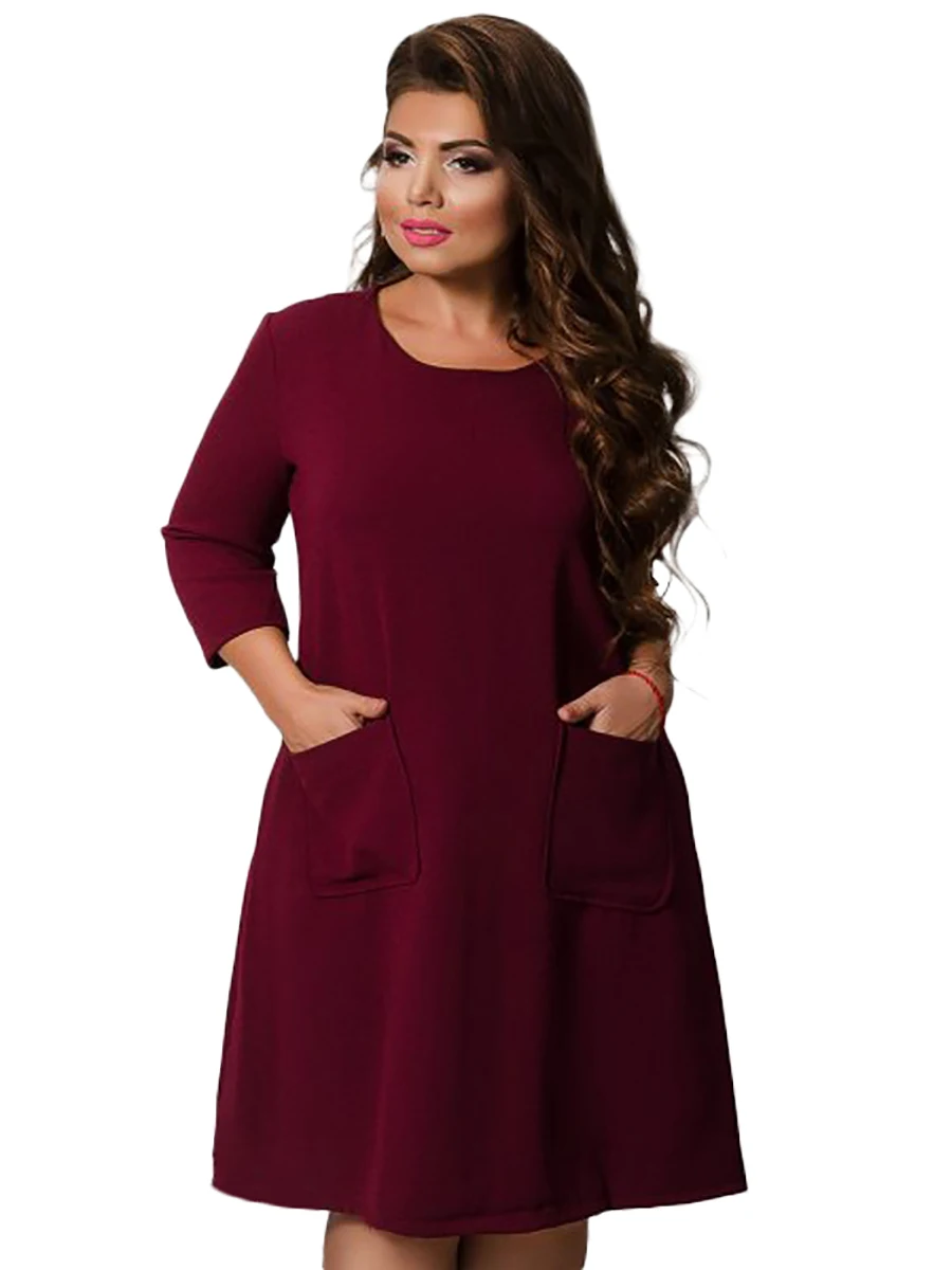 5XL 6XL Solid Large Size Women Dresses 2018 Autumn Casual Plus Size Women Clothing Elegant office Dress Loose Vestidos
5XL 6XL Solid Large Size Women Dresses 2018 Autumn Casual Plus Size Women Clothing Elegant office Dress Loose Vestidos