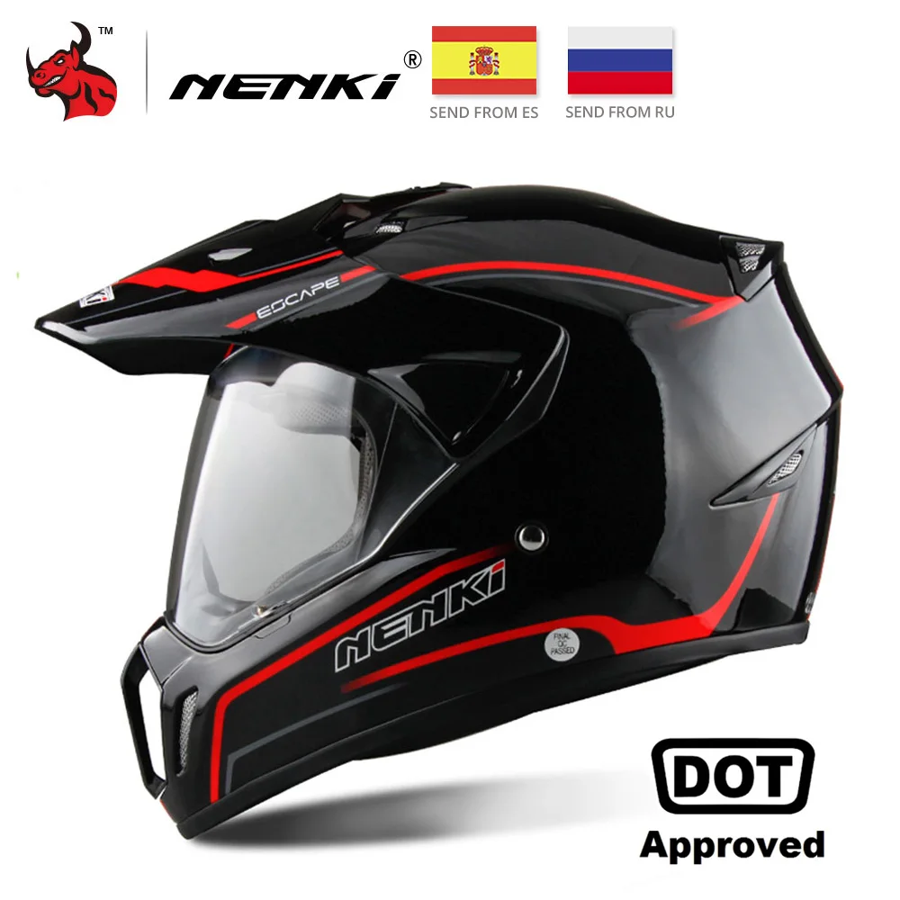 Best 7 Color DOT Dual Visor Flip Up Motorcycle Helmet Racing Motocross Full Face