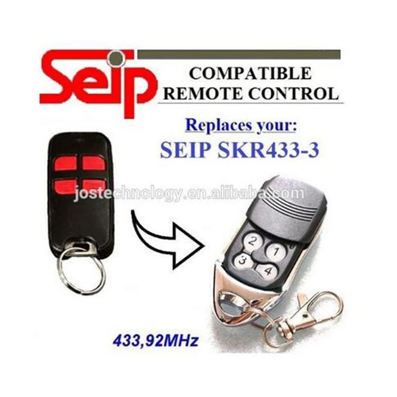 2pcs SEIP SKR433-3 garage door replacement remote control rolling code 433,92mhz free shipping
2pcs SEIP SKR433-3 garage door replacement remote control rolling code 433,92mhz free shipping