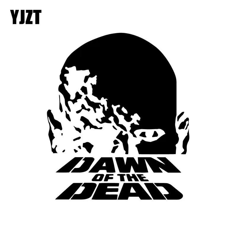 

YJZT 11.9x14CM Personality Dawn of the Dead George A Romero Horror ZOMBIE Decal Car Sticker Black/Silver Vinyl S8-1202