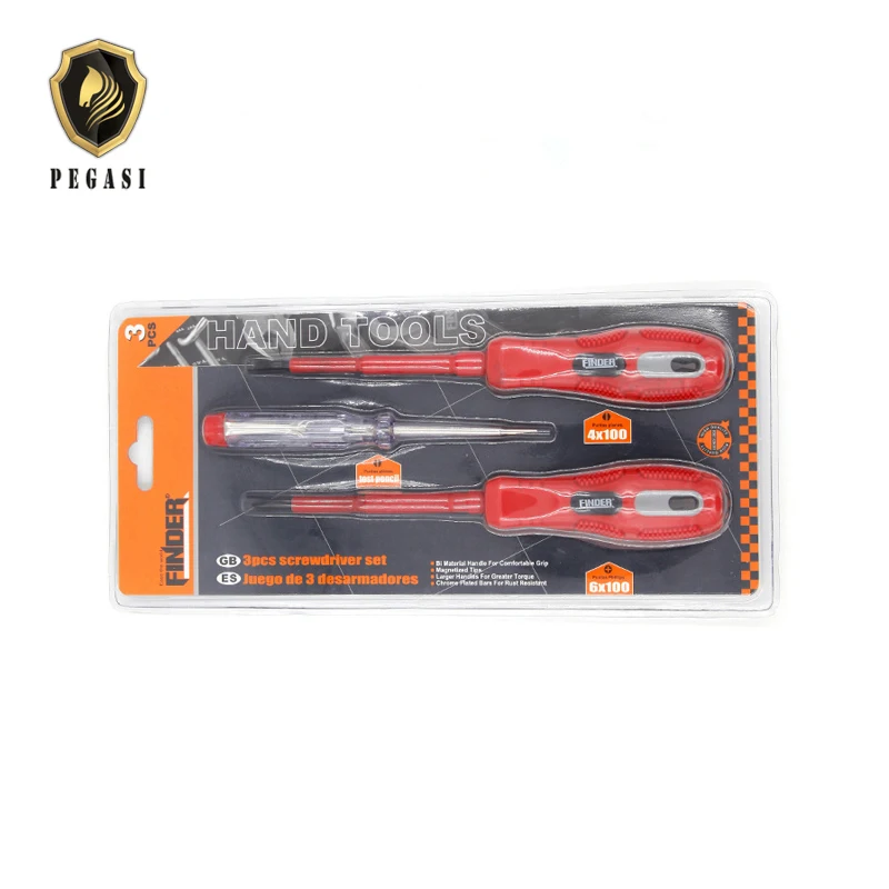 PEGASI 3pcs/set High Quality Screwdriver Set CR-V Combined Multi-function Test Pencil Repair Hand Tool
PEGASI 3pcs/set High Quality Screwdriver Set CR-V Combined Multi-function Test Pencil Repair Hand Tool