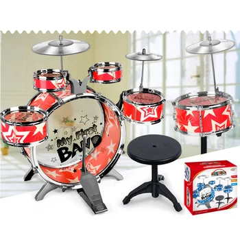 

6pcs Children drums Pedal toy Simulation jazz drum Musical percussion toy >3 years old musical instruments for children toy gift